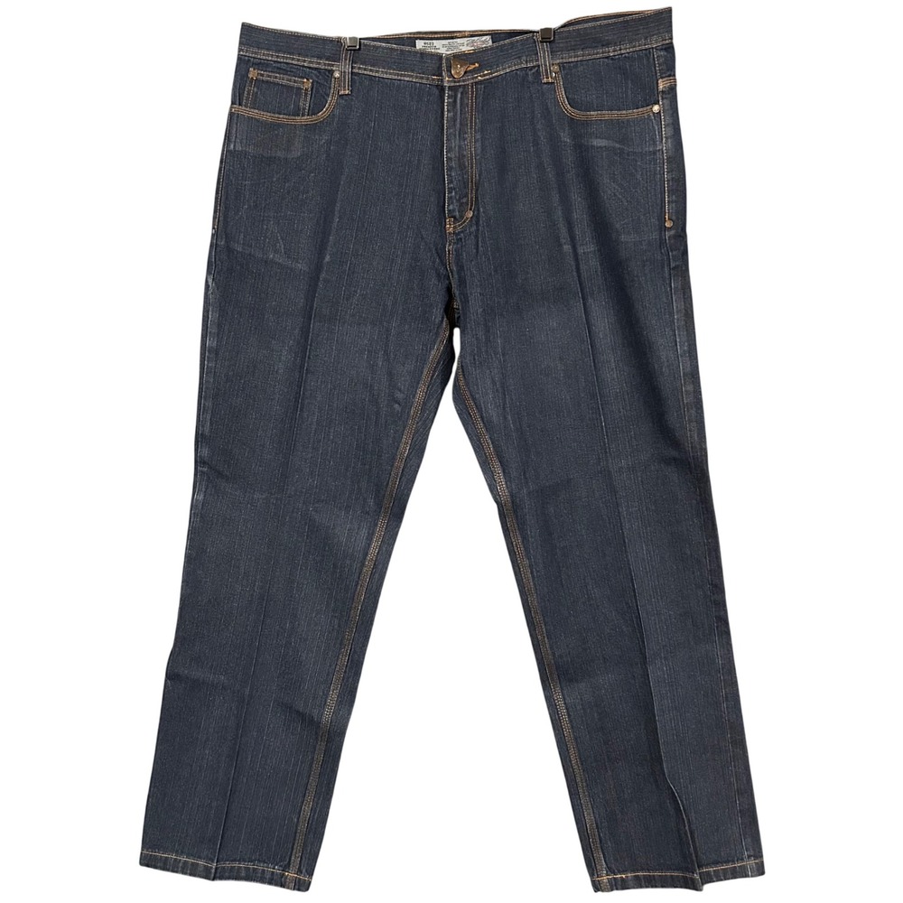 Blue Label Premium Denim Goods Mens 44 Skull Graphic Embroidered Jeans Dark Wash